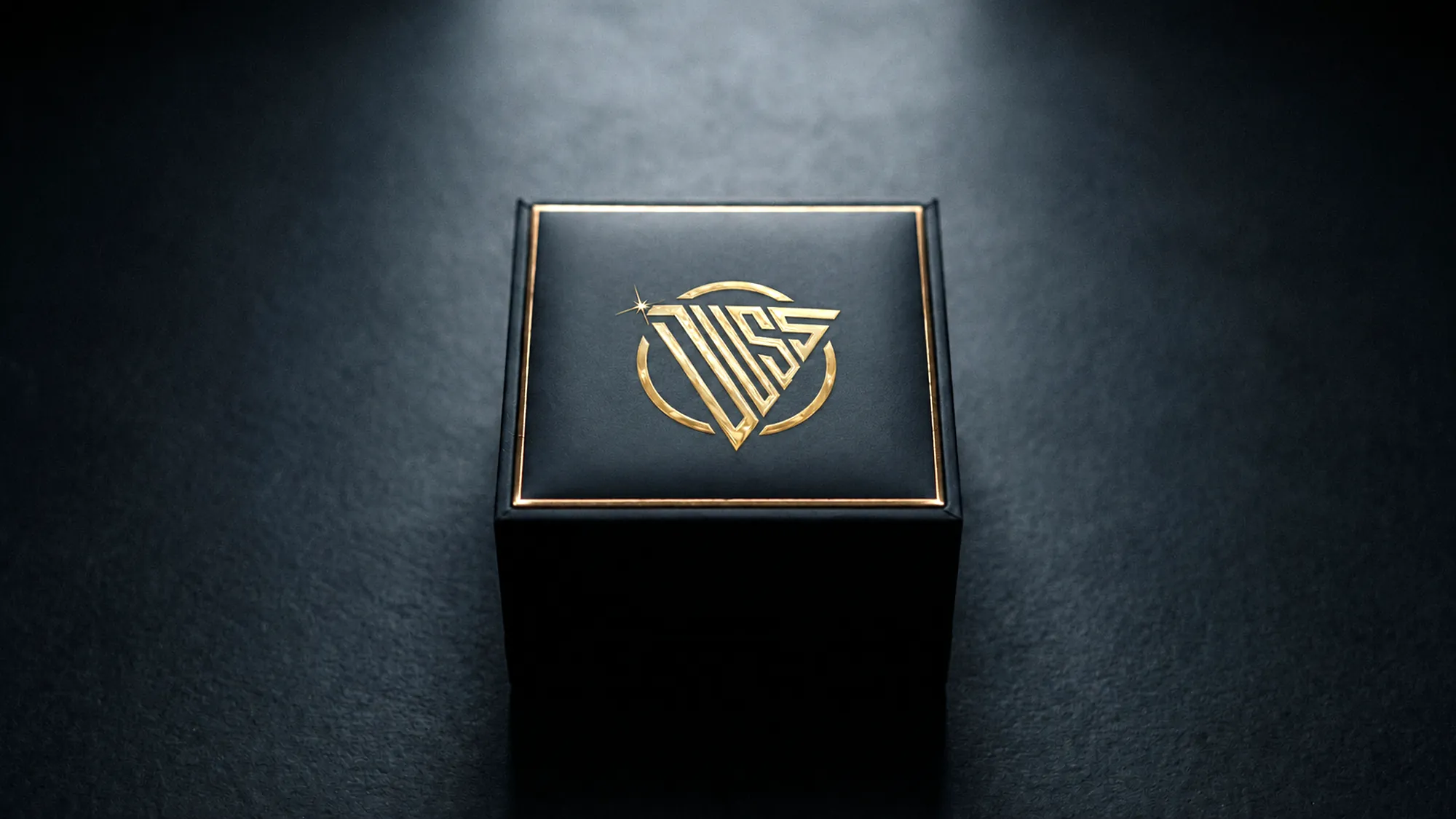 Estuche DUSS18K con el isotipo grabado en oro